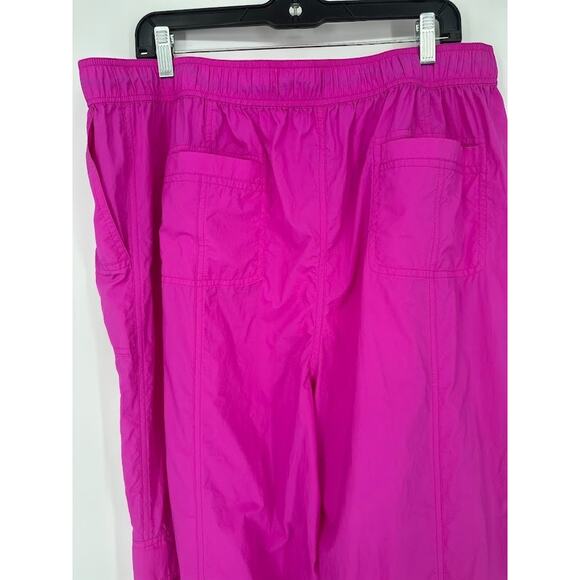 Anthropologie XL Daily Practice Base Jump Parachute Cargo Pants in Disco Magenta - Picture 7 of 14